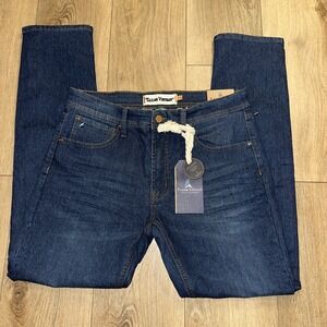 NWT‎ TAILOR VINTAGE Canaan Slim Jeans Men Size 32x30 Blue Stretch Waist Mid Rise